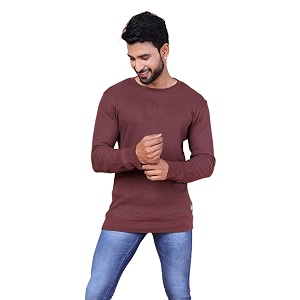 Rupa Colors Waffle Texture Full Sleeves T-Shirt