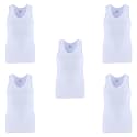 Rupa Frontline Sleeveless Vest for Boys, 100% Cotton Material, Round Neck, Regular Fit, Pack of 5