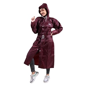 rupa rainsuit women waterproof pvc raincoat with hood amp carry bag  lightweight rainwear for women with front zip  solid color  standard length  pack of 1