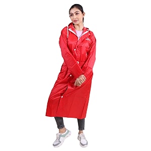 rupa rainsuit women waterproof pvc raincoat with hood amp carry bag  lightweight rainwear for women with front zip  solid color  standard length  pack of 1