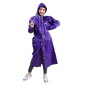 rupa rainsuit women waterproof pvc raincoat with hood amp carry bag  lightweight rainwear for women with front zip  solid color  standard length  pack of 1