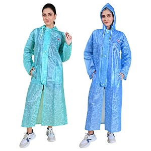 rupa rainwear for women waterproof pvc rain standard length jacket with carry bag petals design pack of 1 rain jacket with carry bag petals design pack of 1 assorted