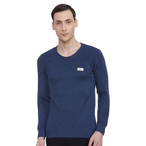 thermocot winter thermal top for men in cotton blend  round neck men39s inner thermal wear  full sleeves and snug fit  premium thermal vest for men  pack of 1