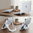 RUPEN 2pcs Compact Foldable Mini Laptop Stand for Notebook and Tablet 2pcs Compact Foldable Mini Laptop Stand for Notebook and Tablet Aluminium Rotatable Laptop Stand with Adjustable Height Compatible with Universal Laptops