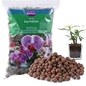 Rurtsva Natural Clay Pebbles 2LBS– 8mm-15mm Expanded Leca Balls for Hydroponics Plants Drainage Grow Media Reusable Soil Amendment for Orchids, Succulents, Aquaponics