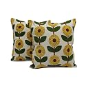 Sunflower Design Embroidery Cushion Cover Pack of