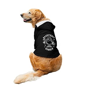 ruse cotton basketball bomber printed solid full sleeves autumn winter dog hoodie jacket black medium chubby pugs beagle etc