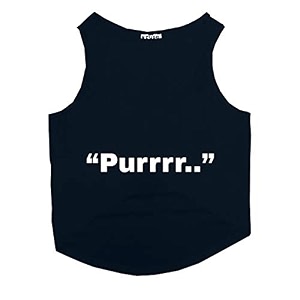 ruse summer cat t-shirt purr printed cotton sleevless cat tank t-shirtteenavysize-medium