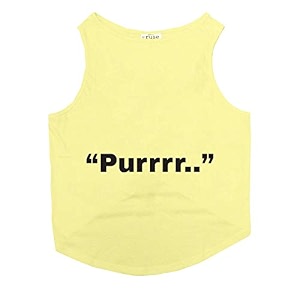 ruse summer cat t-shirt purr printed cotton sleevless cat tank t-shirtteelemon tonicsize-small