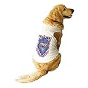 Ruse Summer Dog T-Shirt Rockstar Loin Printed Pets Round Neck Sleeveless Vest Tank/Tees/Apparel/Clothes for Dogs Ecru/Medium (Chubby Pugs, Beagle etc.)
