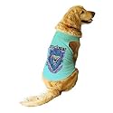 Ruse Summer Dog T-Shirt Rockstar Loin Printed Pets Round Neck Sleeveless Vest Tank/Tees/Apparel/Clothes for Dogs Aqua Green/XXL (Full Grown Saint Bernard, Great Dane etc.)