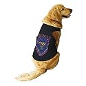 Ruse Summer Dog T-Shirt Rockstar Loin Printed Pets Round Neck Sleeveless Vest Tank/Tees/Apparel/Clothes for Dogs Black/X-Small (New Born Puppy)