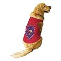 Ruse Summer Dog T-Shirt Rockstar Loin Printed Pets Round Neck Sleeveless Vest Tank/Tees/Apparel/Clothes for Dogs Poppy Red/Small (Apso, Shih Tzu etc.)