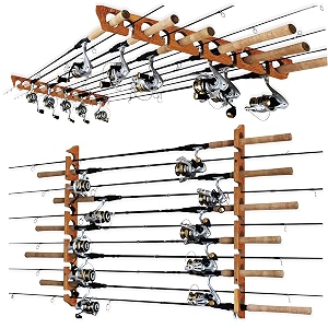rush creek creations 3 in 1 11 fishing rodpole storage wallceiling rack