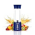 rush Portable and Rechargeable Blender - 500ml | For Smoothies, Juices, Milkshakes, Baby Food, Crushing ice, Dryfruits & More | With Stainless Steel Blades and 4000 mAh Battery - Navy Blue