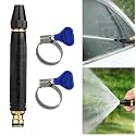 Rushwak Water Spray Gun for Car Wash Bike Washing Gun for 1/2" Hose Pipe High Pressure Water Gun Nozzle Adjustable Car Washer Gun Brass Jet Water Spray Nozzle for Garden &amp; Window, 10 x 2 Cm