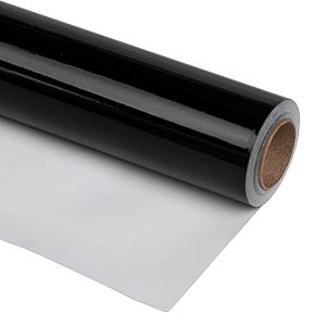 RUSPEPA Black Metallic Wrapping Paper - Solid