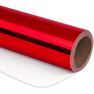 RUSPEPA Red Metallic Wrapping Paper - Christmas