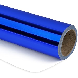 RUSPEPA Royal Blue Metallic Wrapping Paper -