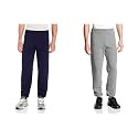 Russell Athletic Men's Dri Power Fleece Elastic Bottom Sweatpants, Relaxed Fit, Moisture Wicking, with or Without Pockets