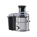 RUSSELL HOBBS RJE1000FA Full Apple Juice Extractor 1000W | FA Juicer with LED (Black/Silver) | Juice Jug of 1l capacity , Detachable pulp collector