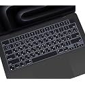 Russian Keyboard Cover Skin for 2026-2021 Apple MacBook Pro 14 A3426 A3427 A3434 A3112 A3401 A3185 A2992 A2918 A2442 A2779, MacBook Pro 16 A3428 A3429 A3403 A3186 A2991 M5-M1 Pro Max Protector-Black