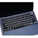 Russian Keyboard Cover Skin Compatible with 2026 Apple MacBook Neo 13 inch A3404 with A18 Pro Chip,13" MacBook Neo A18 Pro Silicone Keyboard Protector with Russia Language - Black