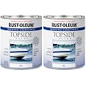 Rust-Oleum 206999 Marine Topside Enamel Paint, Gloss White, 1-Quart, 32 Fl Oz (Pack of 2)
