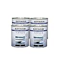 Rust-Oleum 207006-4PK Marine Coatings Topside Paint, Quart, Black, 4 Pack