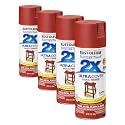 Rust-Oleum 249068 Painter's Touch 2X Ultra Cover Spray Paint, 12 oz, Satin Paprika (Pack of 4)
