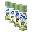 Rust-Oleum 249072 Painter's Touch 2X Ultra Cover Spray Paint, 12 oz, Satin Leafy Green (Pack of 4)