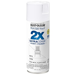 rust-oleum 249090 painter39s touch acrylic spray paint gloss white - 340 grams
