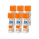 Rust-Oleum 249095 Gloss Real Orange Painters Touch 2X Spray Paint, 12 oz., Aerosol Can (Pack of 6)
