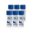 Rust-Oleum 249120 Gloss Brilliant Blue Painters Touch 2X Spray Paint, 12 oz., Aerosol Can (Pack of 6)