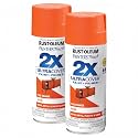 Rust-Oleum 263149 Painter's Touch 2X Ultra Cover Spray Paint, 12 oz, Satin Fire Orange (Pack of 2)