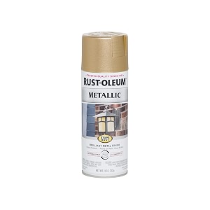 rust-oleum 286524 stops rust outdoor vintage metallic finish spray paint warm gold 312 grams