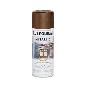 rust-oleum 286525 stops rust outdoor vintage metallic finish spray paint dark copper 312 grams