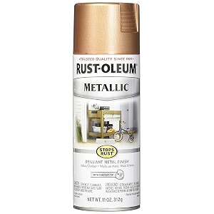 rust-oleum 286564 stops rust outdoor vintage metallic finish spray paint rose gold 312 grams