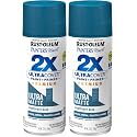 Rust-Oleum 331188 Painter's Touch 2X Ultra Cover Spray Paint, 12 oz, Ultra Matte Nantucket Blue (Pack of 2)