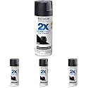 Rust-Oleum 334020 Painter's Touch 2X Ultra Cover Spray Paint, 12 oz, Flat Black (Pack of 4)