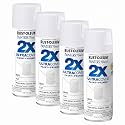 Rust-Oleum 334021 Painter's Touch 2X Ultra Cover Spray Paint, 12 oz, Flat White (Pack of 4)
