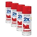 Rust-Oleum 334024 Painter's Touch 2X Ultra Cover Spray Paint, 12 oz, Gloss Apple Red (Pack of 4)