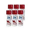 Rust-Oleum 334030-6PK Painter's Touch 2X Ultra Cover Spray Paint, 12 oz, Gloss Colonial Red, 6 Pack