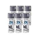 Rust-Oleum 334031-6PK Painter's Touch 2X Ultra Cover Spray Paint, 12 oz, Gloss Dark Gray, 6 Pack