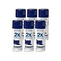 Rust-Oleum 334041-6PK Painter's Touch 2X Ultra Cover Spray Paint, 12 oz, Gloss Navy Blue, 6 Pack