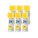 Rust-Oleum 334046-6PK Painter's Touch 2X Ultra Cover Spray Paint, 12 oz, Gloss Sun Yellow, 6 Pack