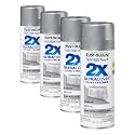 Rust-Oleum 334058 Painter's Touch 2X Ultra Cover Spray Paint, 11 oz, Metallic Aluminum (Pack of 4)