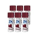 Rust-Oleum 334062-6PK Painter's Touch 2X Ultra Cover Spray Paint, 12 oz, Satin Claret Wine, 6 Pack