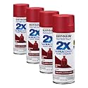 Rust-Oleum 334063 Painter's Touch 2X Ultra Cover Spray Paint, 12 oz, Satin Colonial Red (Pack of 4)