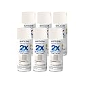 Rust-Oleum 334071-6PK Painter's Touch 2X Ultra Cover Spray Paint, 12 oz, Satin Heirloom White, 6 Pack